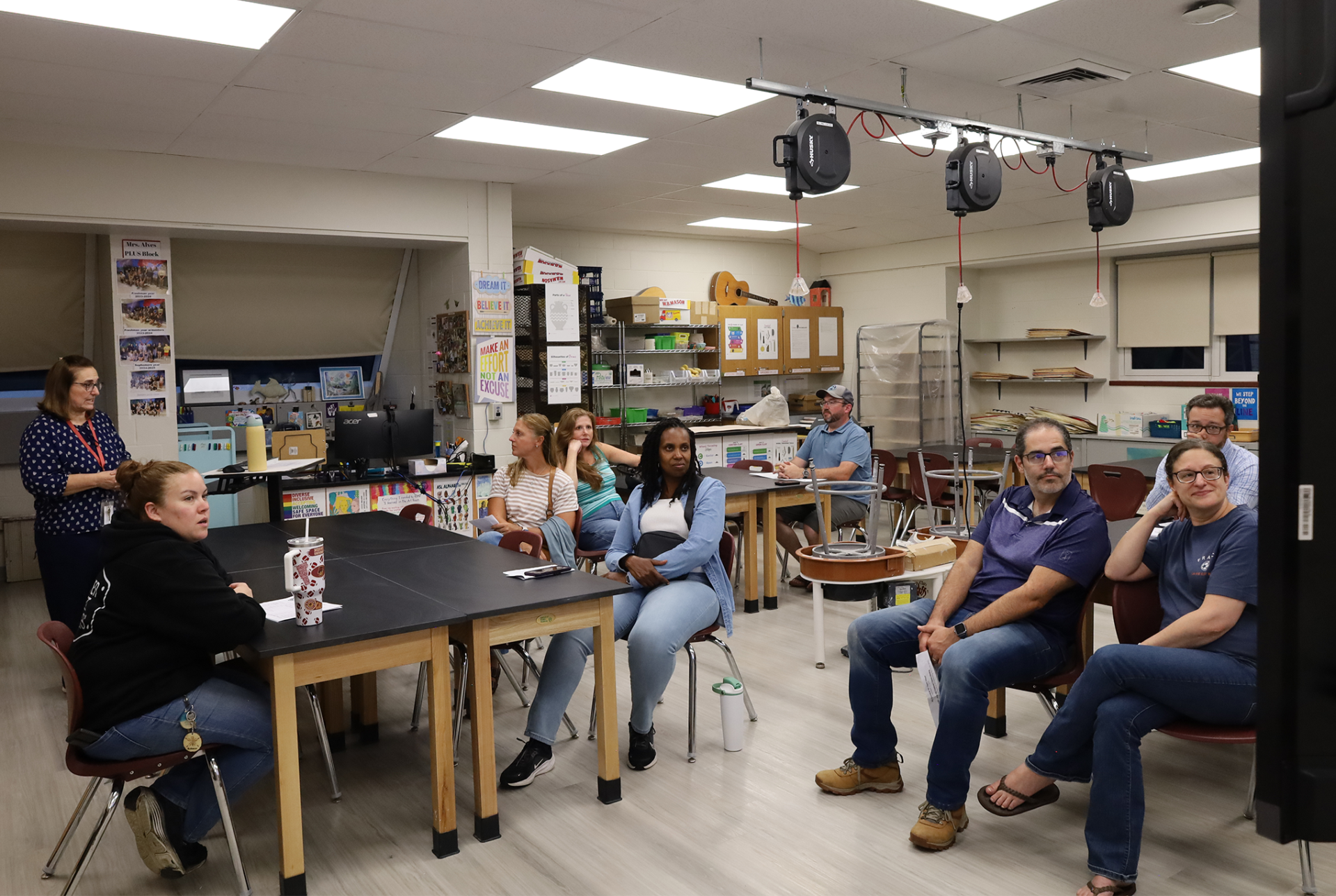 Parents and guardians attend the parent-curriculum night open house on Thursday, Sept. 17, 2026, at Chelmsford High School.