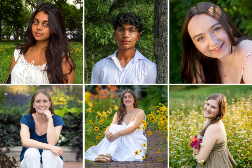 The Chelmsford High School Students of the Month for September 2026 are, clockwise from top left, Deepika Bollu, Pranav Sambasivan, Eilis Dowd, Isabel Coulsey, Evelyn Hart and Nora Williamson.